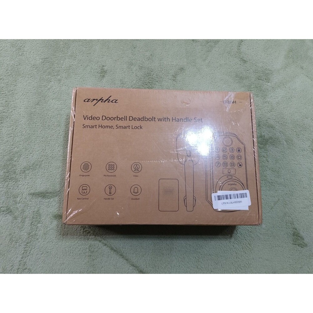 Arpha D289H WiFi Smart Lock Video Doorbell Deadbolt Handle Set Fingerprint New